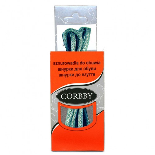 Шнурки для обуви 90см. круглые тонкие с пропиткой (синие) CORBBY арт.corb5216c